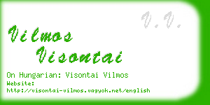 vilmos visontai business card